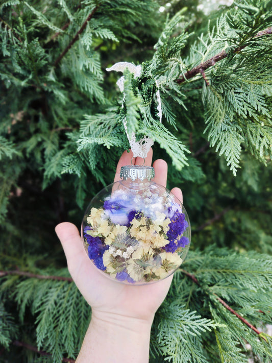 Dried Floral Ornament – Large Disc (3.94")