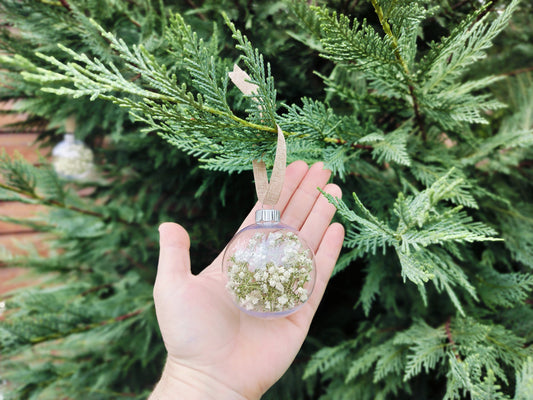 Dried Floral Ornament – Globe (2.6")